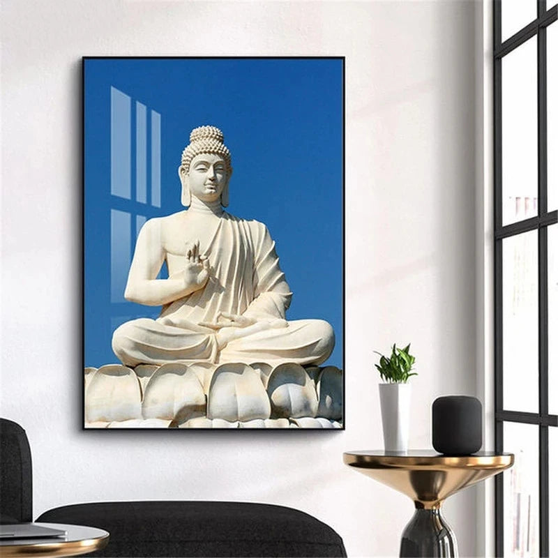 Modern Buddha Canvas Painting Poster for Home Decor