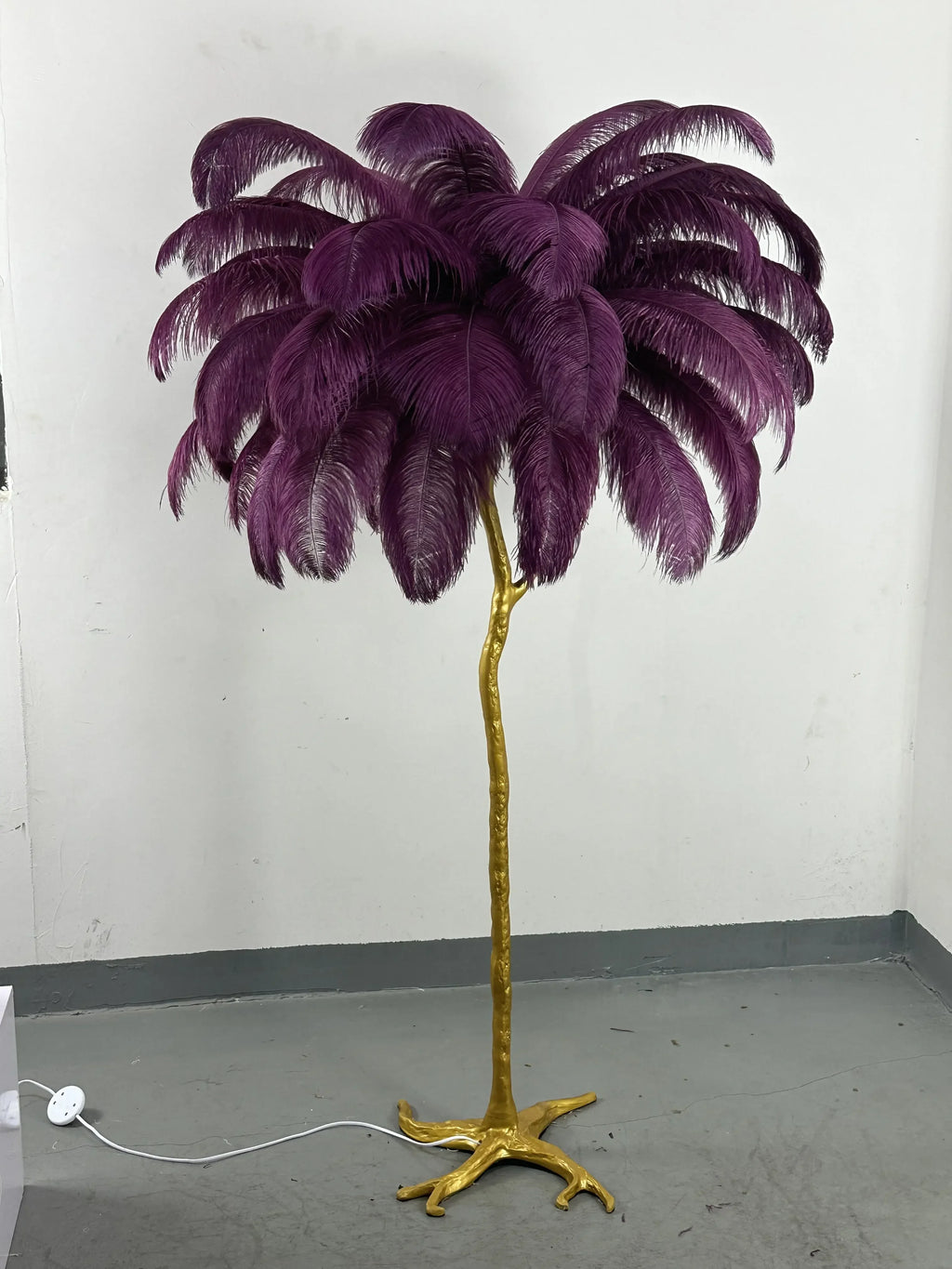 Modern LED Ostrich Feather Floor Lamp for Living Room Bedroom