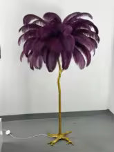 Modern LED Ostrich Feather Floor Lamp for Living Room Bedroom