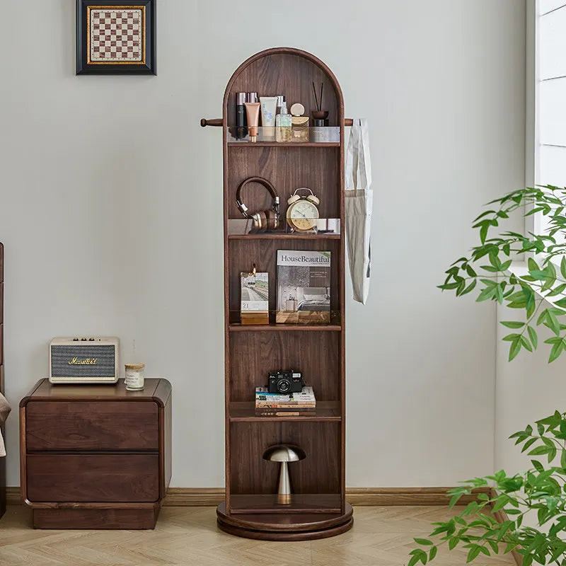 Luxury Vintage Oval Wooden Full Length Floor Standing Mirror for Home Decor