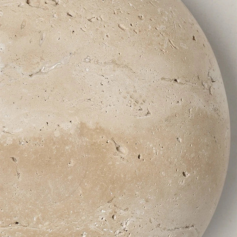 Modern Yellow Travertine and Glass LED Wall Lamp