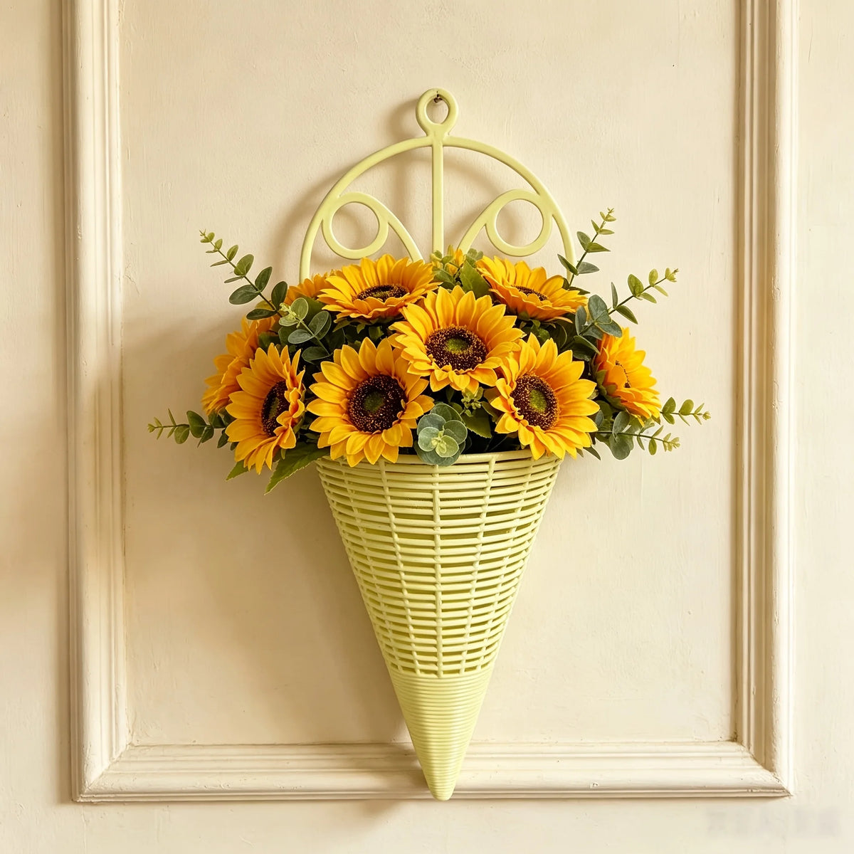Modern Wall Hanging Flower Basket Planter Rack for Home Decor