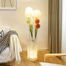 Modern Rattan Floor Lamp Standing Decorative Lighting for Living Room Bedroom Home Decor
