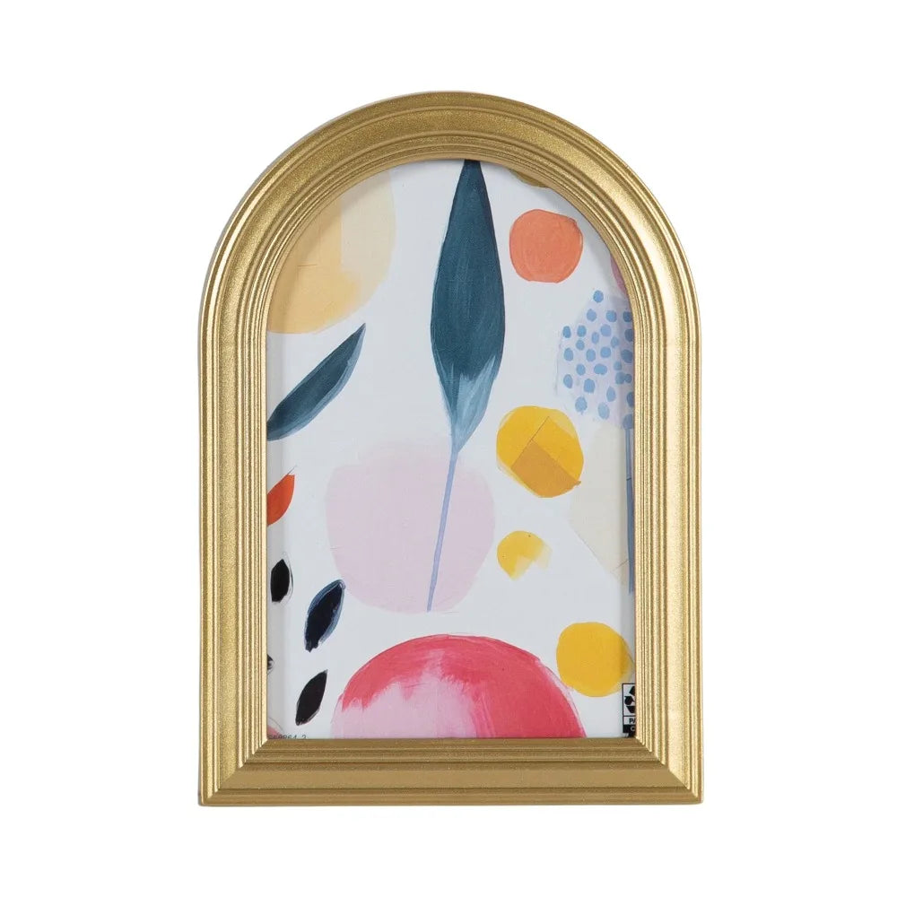 Modern Elegant Arch Gold Metal Picture Frame Tabletop Ornament for Home Decor