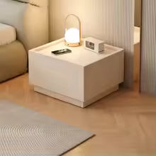 Modern Bedside Table with Storage Free Combination Nightstand Accent Cabinet for Bedroom