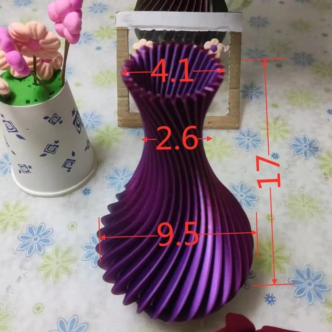Creative 3D Printed Flower Vase Tabletop Ornament for Home Decor