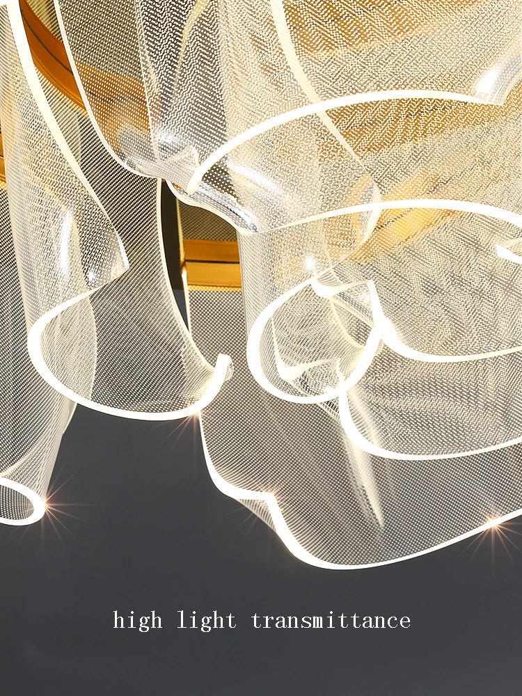 Postmodern Gold LED Ceiling Lamp for Living Room Home Decor