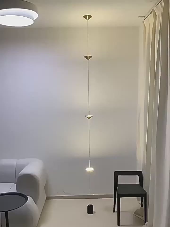 Modern LED Cone Floor Lamp Pendant Light Living Room Bedroom Bedside Sofa Side Ambient Hanging Line Light