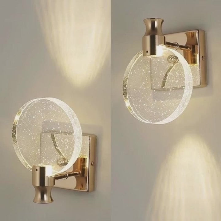 Modern Crystal LED Wall Lamp Indoor Lighting Living Room Bedroom Study