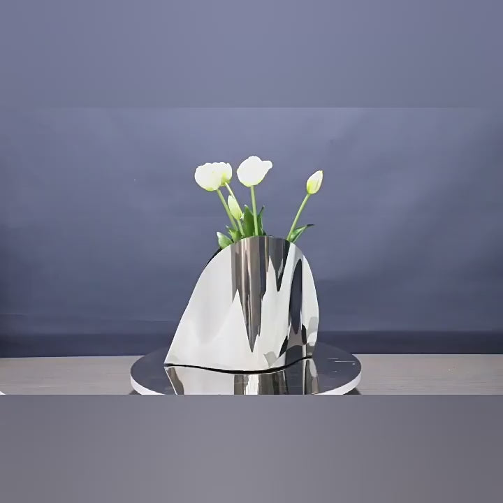 Modern Luxury Mirror Stainless Steel Ice Bucket Vase for Tabletop Decor
