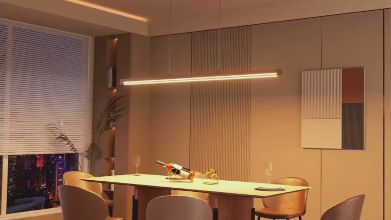 Modern 140 cm Linear LED Pendant Light Dimmable CCT Kitchen Island Chandelier