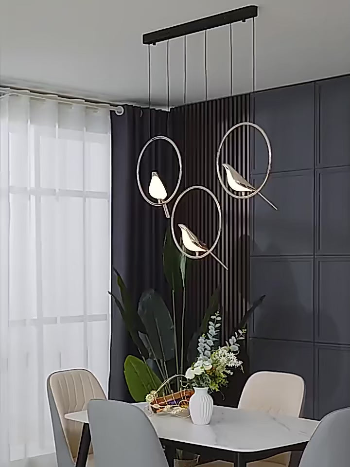 Nordic Magpie Bird Modern LED Lamp Dimmable Remote Control