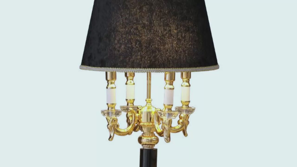 Luxury Crystal Table Lamp Modern Fabric Shade HF-WT889