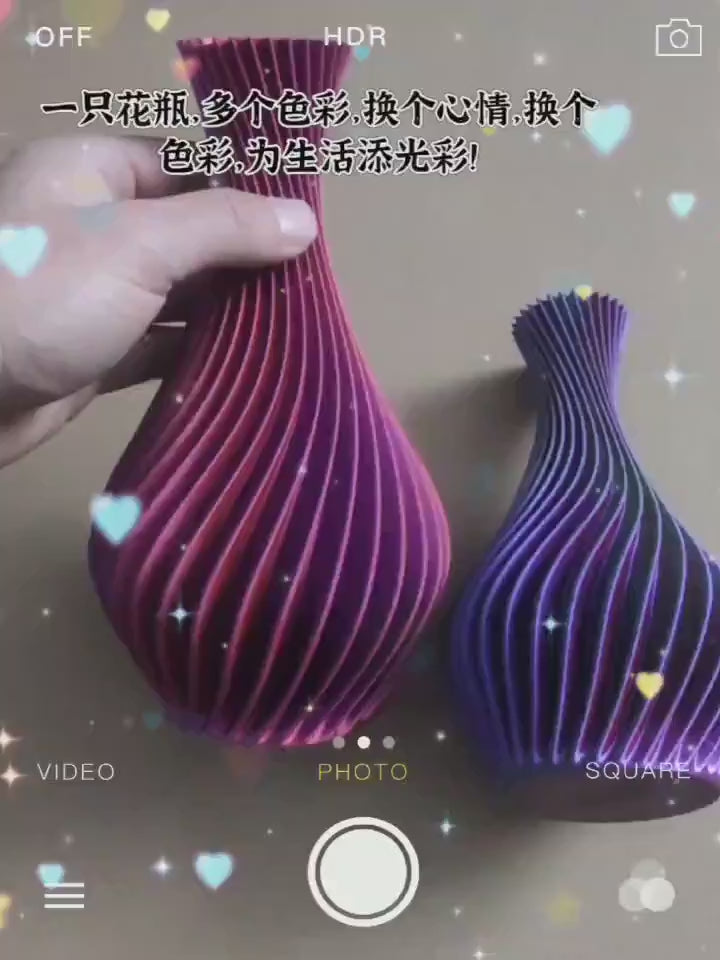 Creative 3D Printed Flower Vase Tabletop Ornament for Home Decor