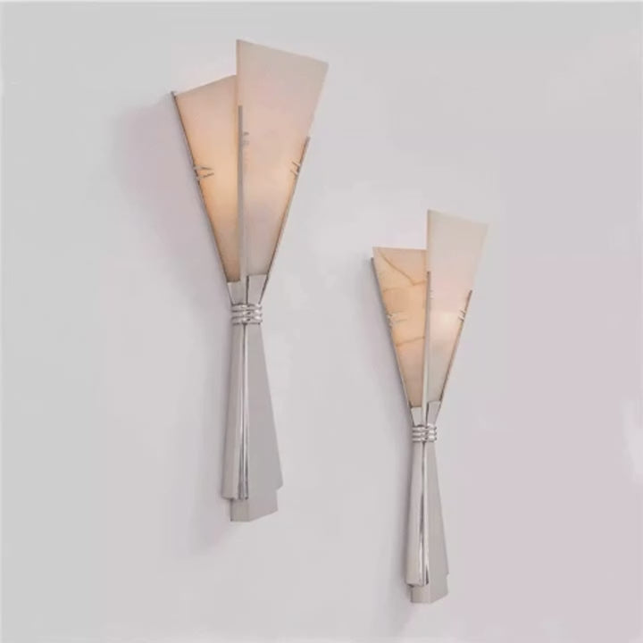 Modern Luxury Marble Flower Shape Stainless Steel LED Wall Lamp