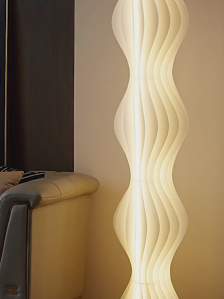 Modern White LED Floor Lamp Dimmable for Living Room Bedroom