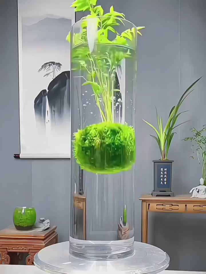 40cm Modern Clear Tall Acrylic Cylinder Floor Vase